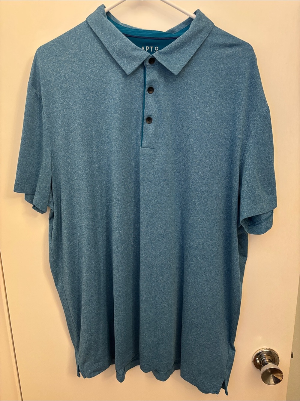 Apt. 9 Men's Teal Blue Short-Sleeve Polo